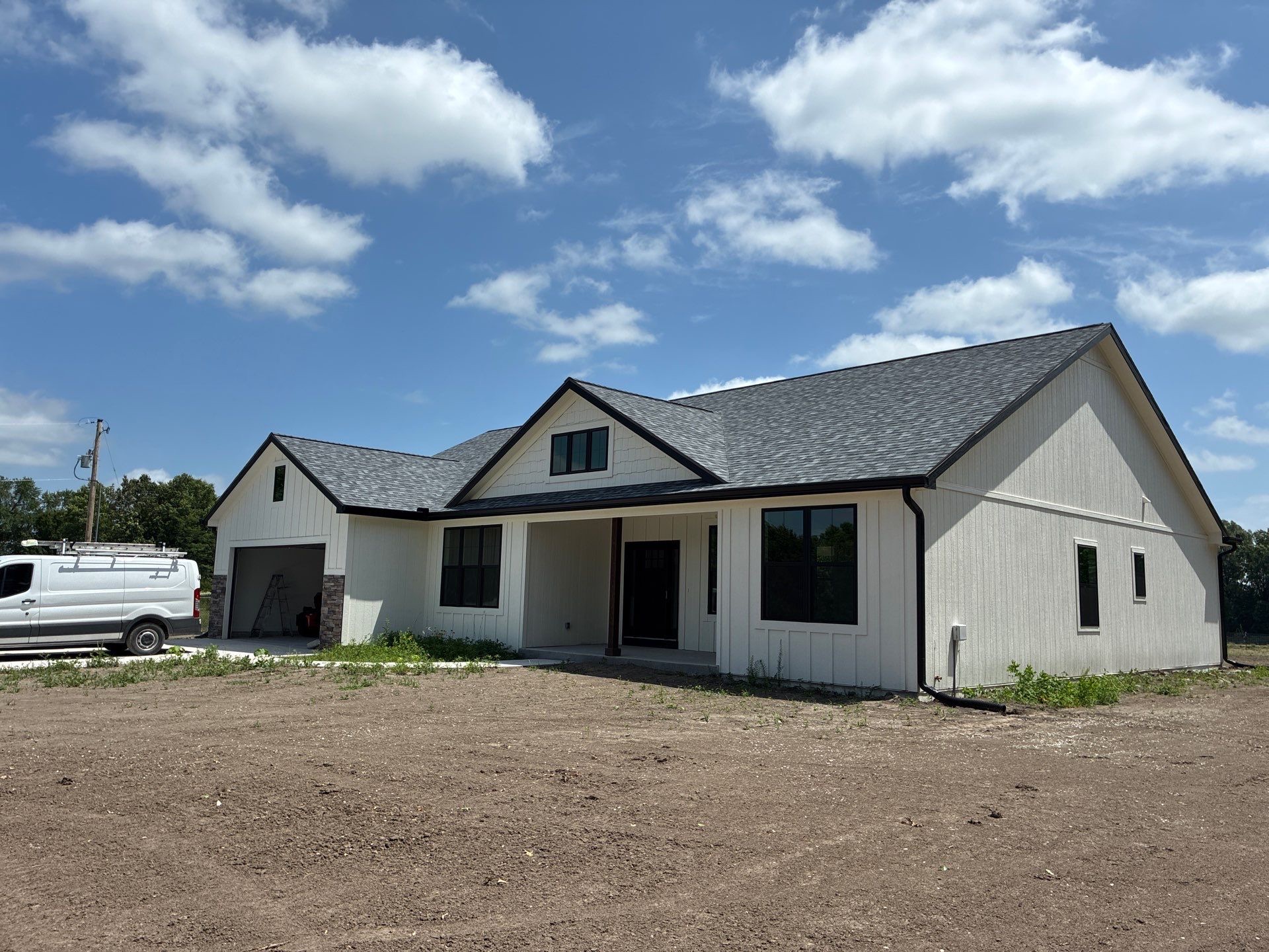Custom ranch home electrical installation in Pleasant Hill, Missouri